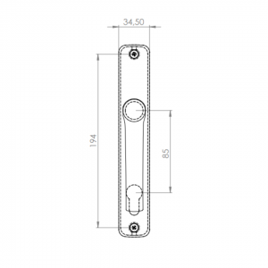 DOOR HANDLE AL LARA 85 MM AXIS 8022