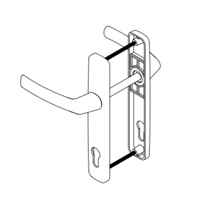 DOOR HANDLE AL LARA 92 MM AXIS BRONZE FINISH