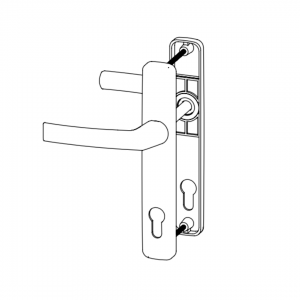 DOOR HANDLE AL LARA 92 MM AXIS BRONZE FINISH