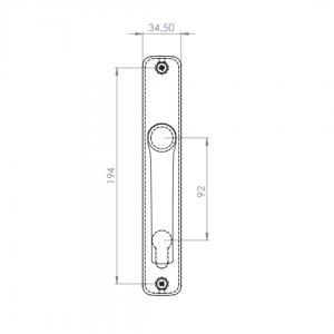 DOOR HANDLE AL LARA 92 MM AXIS BRONZE FINISH