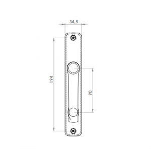 DOOR HANDLE AL LARA WC TYPE 8017
