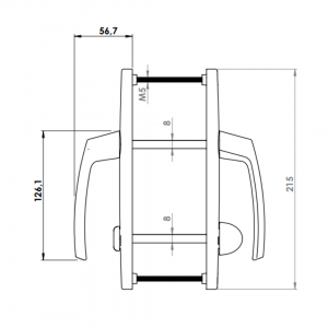 DOOR HANDLE AL LARA WC TYPE 8017