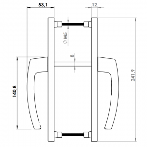 KAPI KOLU AL JUMBO MILANO 85 E 38 MM STRONG BOYA ELOKSAL