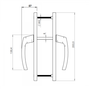 KAPI KOLU AL MILANO 92 E 30 MM UZUN OVAL 7016