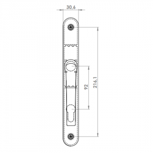 KAPI KOLU AL MILANO 92 E 30 MM UZUN OVAL 7016