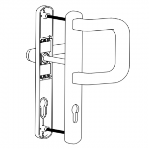 DOOR HANDLE AL MILANO 92 MM AXIS LONG&WIDE D TYPE ELOXAL FINISH
