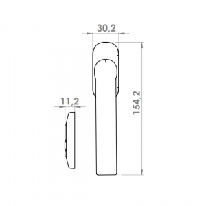 DOOR HANDLE AL BELGRAD LEVER WITH ROSETTE 1013