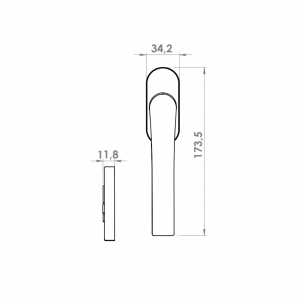 DOOR HANDLE AL MOSTAR LEVER WITH ROSETTE ELOXAL FINISH