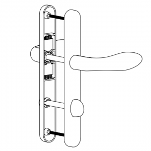 DOOR HANDLE AL BUDVA WC TYPE 30 MM LONG&OVAL ELOXAL FINISH