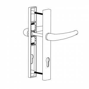 DOOR HANDLE AL IBIZA 85 MM AXIS 30 MM LONG&ANGULAR 9016