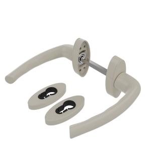 DOOR HANDLE AL JUMBO IBIZA LEVER DELUXE WITH ROSETTE 1013