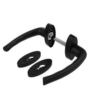 DOOR HANDLE AL JUMBO IBIZA LEVER DELUXE WITH ROSETTE 9016