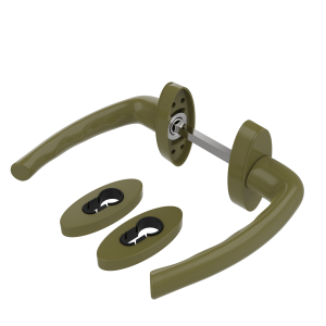 DOOR HANDLE AL JUMBO IBIZA LEVER DELUXE WITH ROSETTE BRONZE FINISH