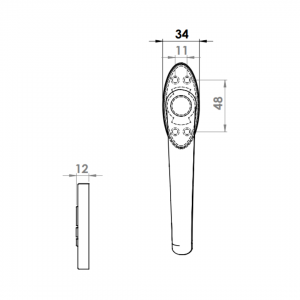 DOOR HANDLE AL JUMBO IBIZA LEVER DELUXE WITH ROSETTE ELOXAL FINISH