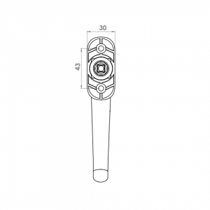 WINDOW HANDLE AL IBIZA ACOUSTIC 8003