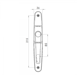 DOOR HANDLE AL IBIZA 85 MM AXIS DELUXE 8017