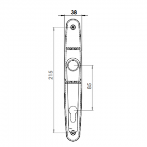 DOOR HANDLE AL JUMBO IBIZA 85 MM AXIS DELUXE 8022