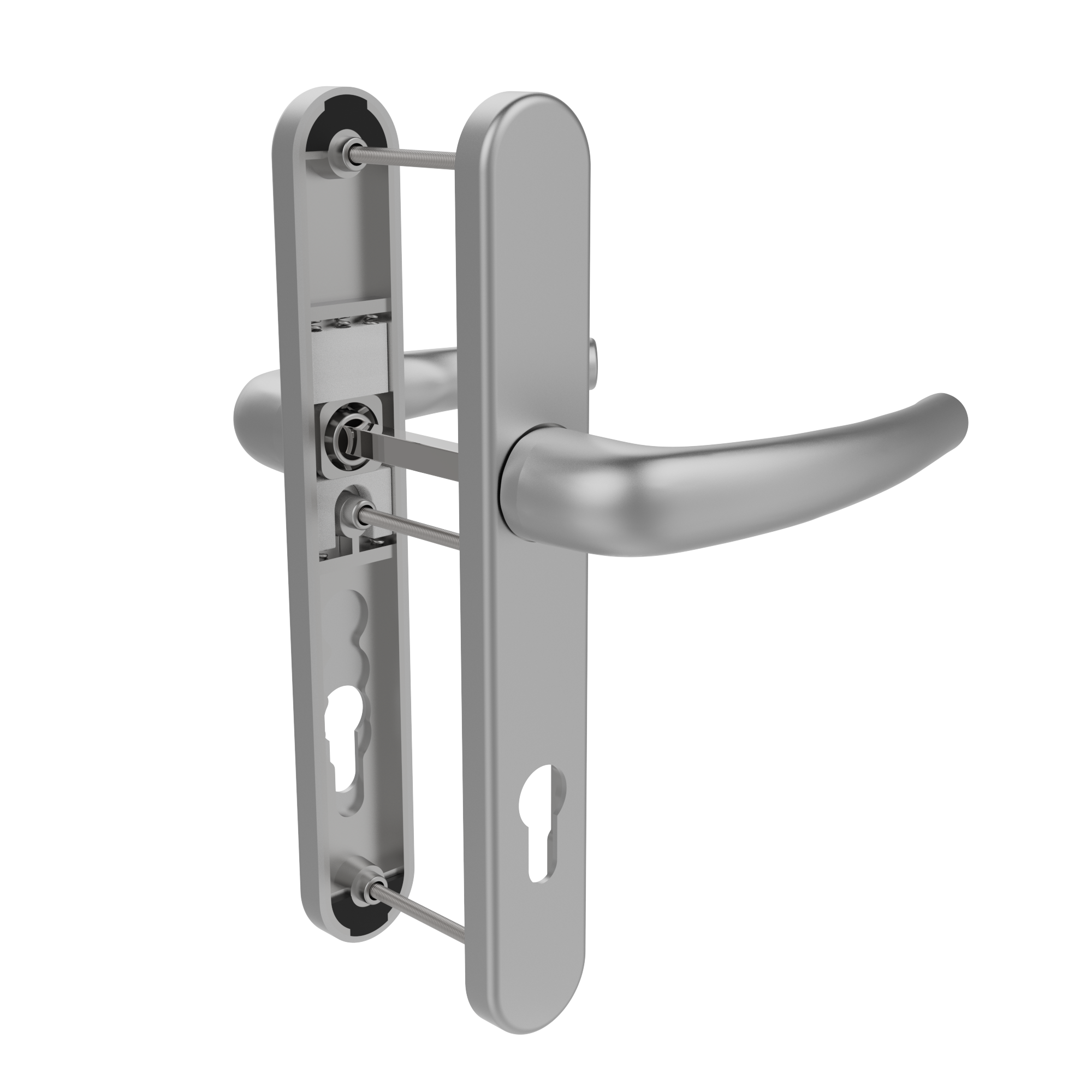 DOOR HANDLE AL JUMBO IBIZA 85 MM AXIS WITH ZAMAC BODY ELOXAL