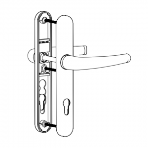 DOOR HANDLE AL JUMBO IBIZA 92 MM AXIS WITH ZAMAC BODY 1013