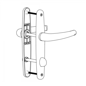 DOOR HANDLE AL JUMBO IBIZA WC TYPE DELUXE CHAMPAHNE FINISH