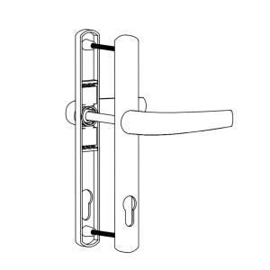 DOOR HANDLE AL IZMIR 85 MM AXIS LONG&NARROW GOLD FINISH