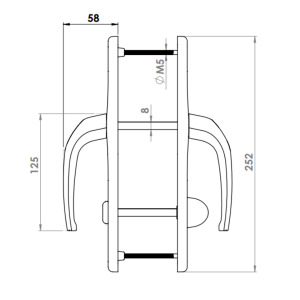 DOOR HANDLE AL IZMIR WC TYPE DELUXE 8022