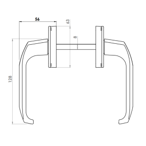 DOOR HANDLE AL KIEV ALDOX 8017