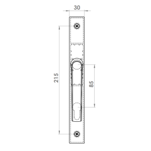 KAPI KOLU AL MUNIH 85 E 30 MM UZUN KARE 9005 MAT