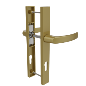 DOOR HANDLE AL MUNICH 92 MM AXIS 30 MM LONG&ANGULAR GOLD FINISH