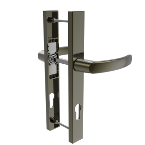 DOOR HANDLE AL MUNICH 92 MM AXIS 30 MM LONG&ANGULAR BRONZE FINISH