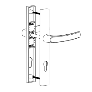 DOOR HANDLE AL MUNICH 92 MM AXIS 30 MM LONG&ANGULAR ELOXAL FINISH