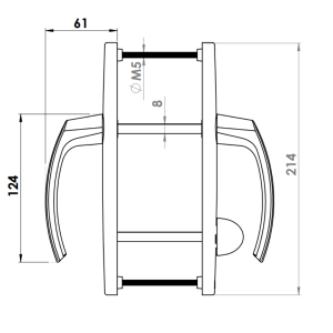 DOOR HANDLE AL MUNICH BALCONY TYPE 8003
