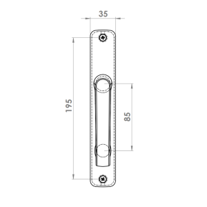 DOOR HANDLE AL MUNICH BALCONY TYPE BRONZE FINISH