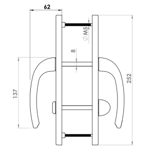 KAPI KOLU AL POZNAN WC 30 MM UZUN OVAL 1013