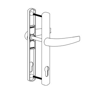 DOOR HANDLE AL BAGHDAD 92 MM AXIS LONG&NARROW 9005 MATTE