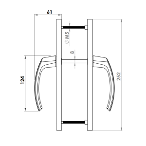 KAPI KOLU AL MUNIH 85 E 30 MM UZUN OVAL 1013