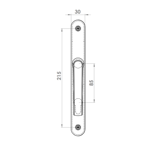 KAPI KOLU AL MUNIH 85 E 30 MM UZUN OVAL 1013