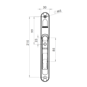 KAPI KOLU AL MUNIH 85 E 30 MM ZAMAK GOVDE 1013