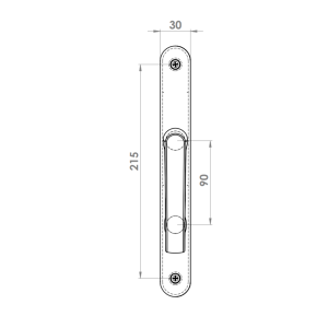 KAPI KOLU AL MUNIH WC 30 MM UZUN OVAL 1013