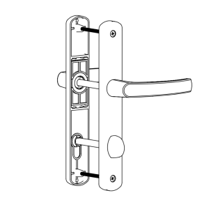 DOOR HANDLE AL MUNICH WC TYPE LONG&WIDE BRONZE FINISH