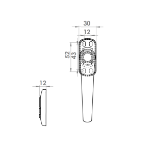 DOOR HANDLE AL TIRAN LEVER WITH ROSETTE 1013