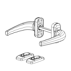 DOOR HANDLE AL TIRAN LEVER WITH ROSETTE 1013