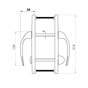 DOOR HANDLE AL BAGHDAD WC TYPE 9016
