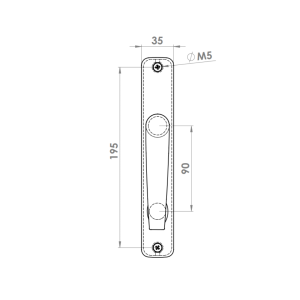 DOOR HANDLE AL BAGHDAD WC TYPE 9016