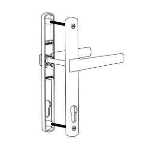 DOOR HANDLE AL ZERO 92 MM AXIS LONG&NARROW 8017