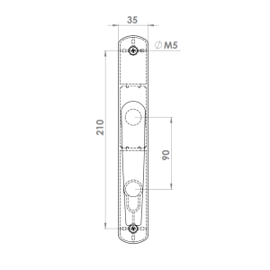 DOOR HANDLE AL ANKA WC TYPE LONG&WIDE 8003