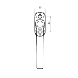 WINDOW HANDLE AL BERLIN ACOUSTIC OVAL (AL/AL) 9016