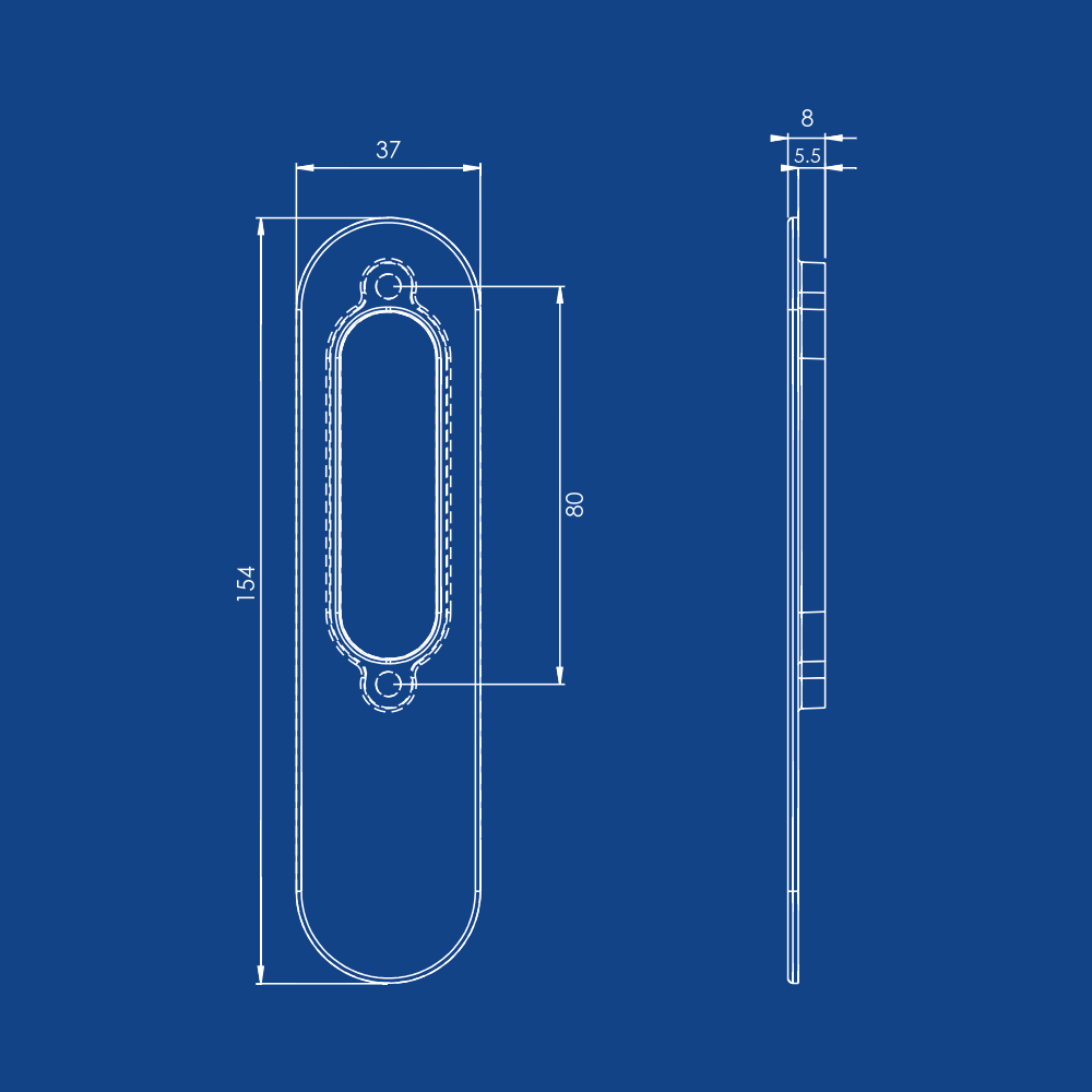 Oval Slim Hebeschiebe Havuz Kol